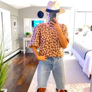 DEMYLEE x J. Crew limited edition leopard sweater size small